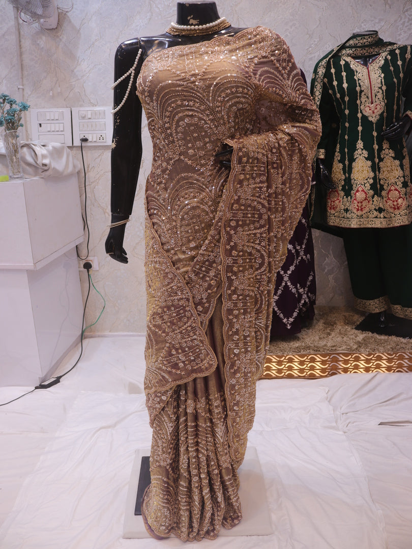 “The Metallic Gold” Premium Designer Saree