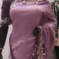 “The Exquisite Lavender & Plum Ombre” Premium Designer Saree