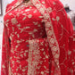 “The Royal Red” Premium Designer Saree with Veil