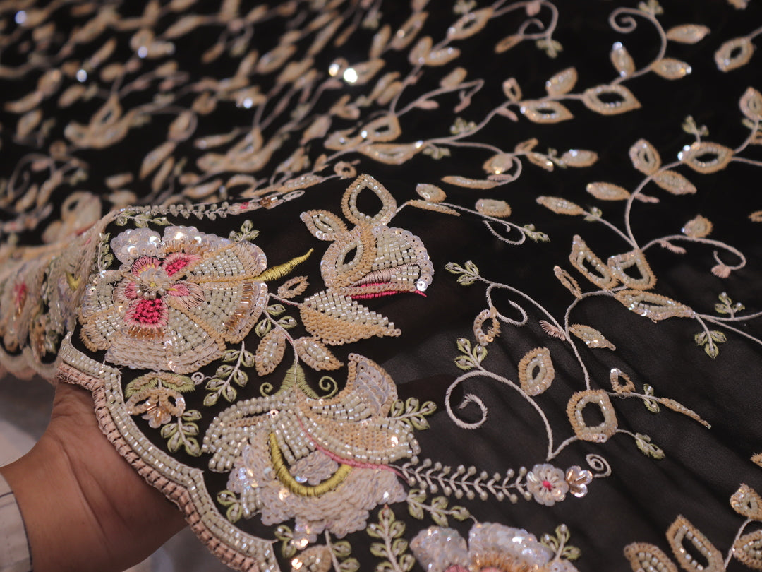 “The Elegant Black” Premium Designer Saree