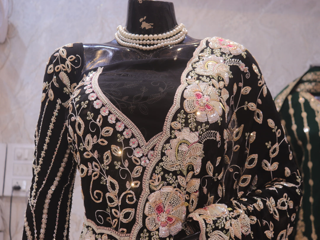 “The Elegant Black” Premium Designer Saree