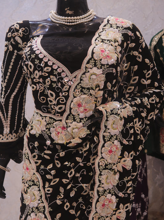 “The Elegant Black” Premium Designer Saree