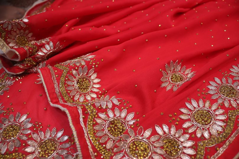 “The Scarlet Red” Premium Designer Saree