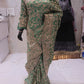 “The Royal Olive Green” Premium Handcrafted Designer Saree
