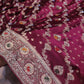 “The Royal Wine” Premium Bridal Banarasi Silk Saree