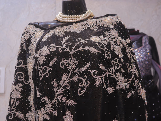“The Black” Premium Handcrafted Designer Saree