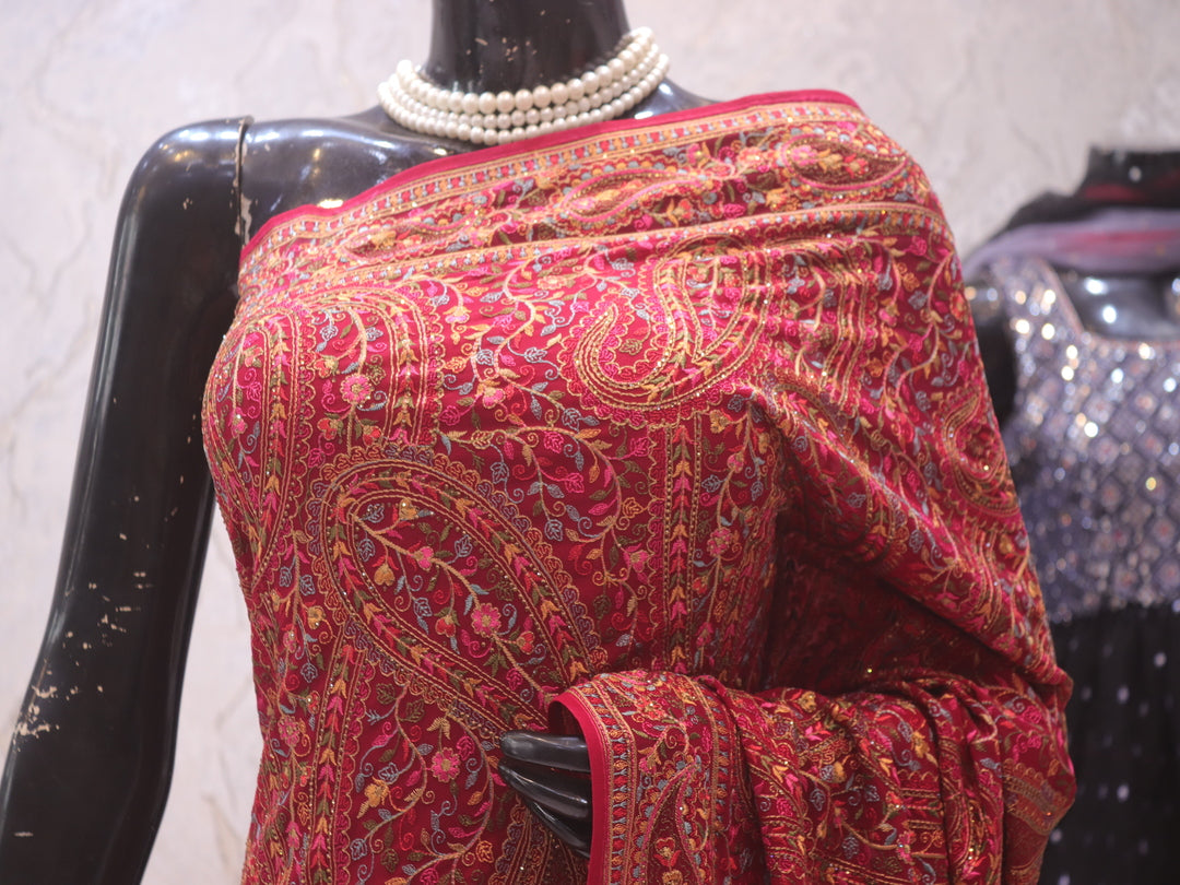 “The Raspberry Sorbet” Premium Rajwadi Saree