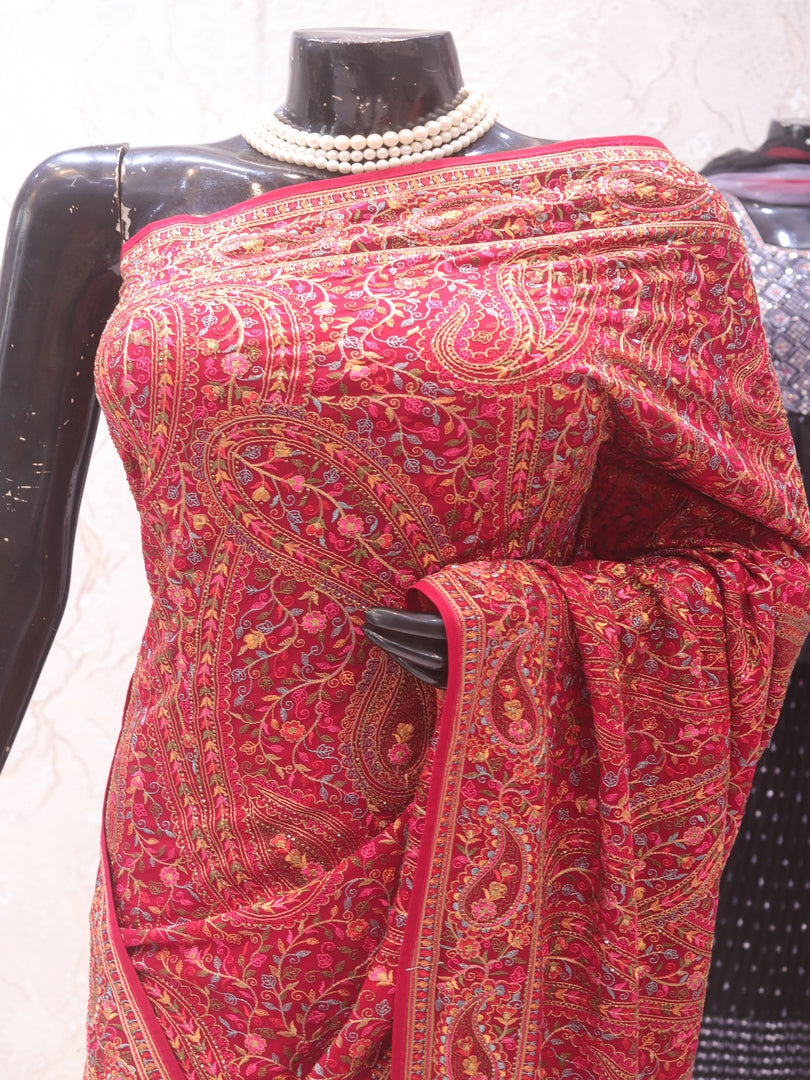 “The Raspberry Sorbet” Premium Rajwadi Saree