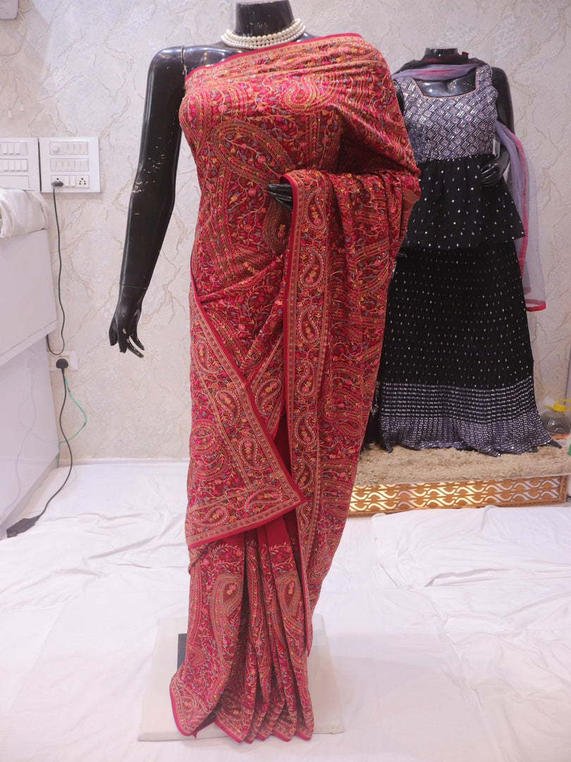 “The Raspberry Sorbet” Premium Rajwadi Saree