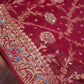 “The Deep Magenta” Premium Antique Hand-Crafted Banarasi Bandani Chiffon Saree