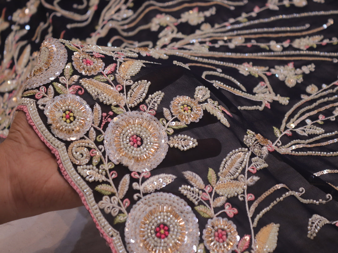“The Elegant Navy Blue” Premium Designer Saree
