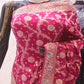 “The Deep Magenta” Premium Antique Hand-Crafted Banarasi Bandani Chiffon Saree