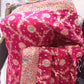 “The Deep Magenta” Premium Antique Hand-Crafted Banarasi Bandani Chiffon Saree