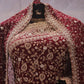 “The Royal Maroon” Premium Designer Saree with Veil