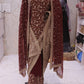 “The Royal Maroon” Premium Designer Saree with Veil