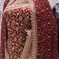 “The Royal Maroon” Premium Designer Saree with Veil