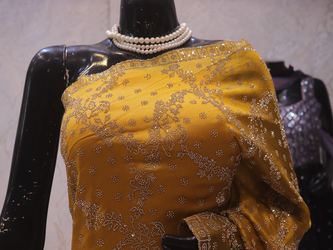 “The Gold Mustard” Premium Designer Saree