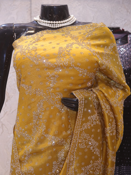 “The Gold Mustard” Premium Designer Saree