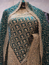 “The Bottle Green” Premium Designer Saree with Veil