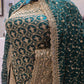 “The Bottle Green” Premium Designer Saree with Veil