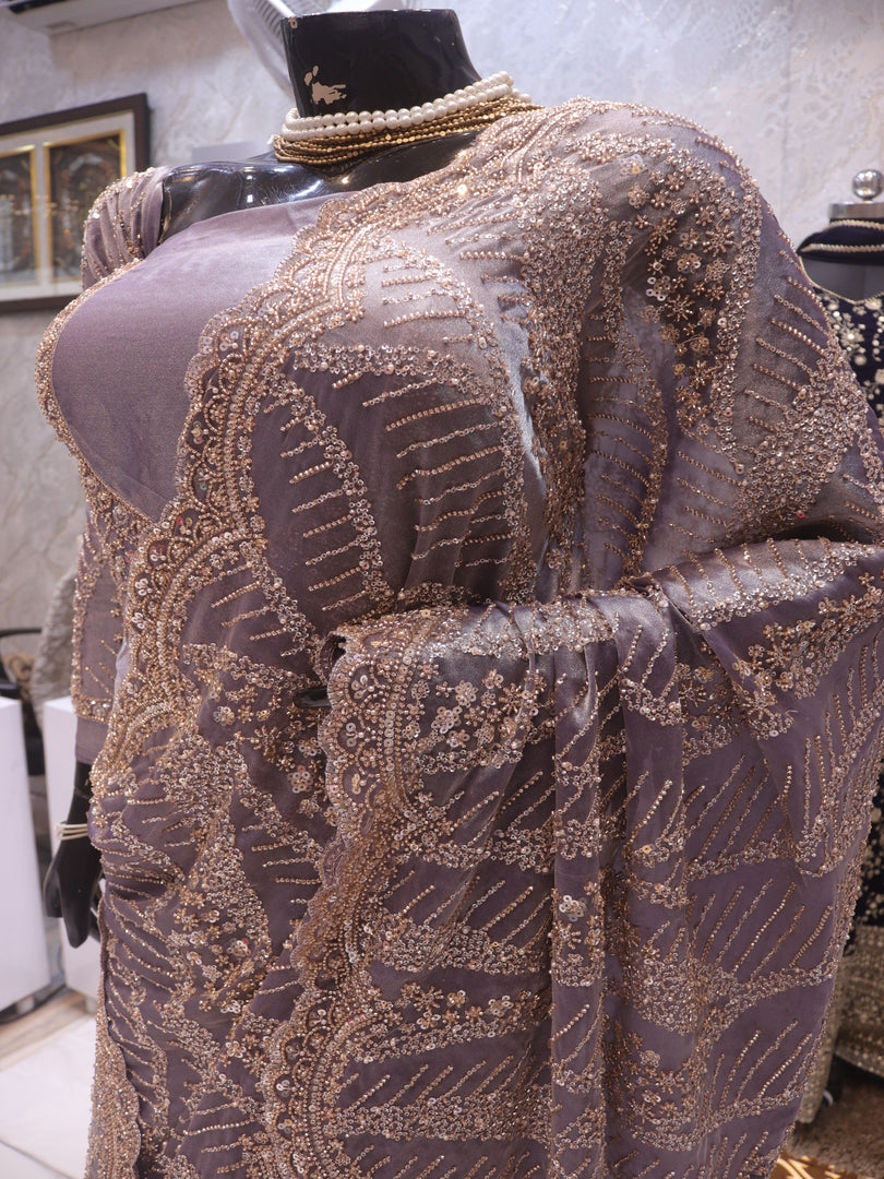 “The Exquisite Mauve” Premium Designer Saree