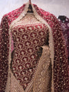 The Royal Maroon” Premium Designer Saree with Veil