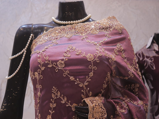 “The English Violet” Premium Designer Saree
