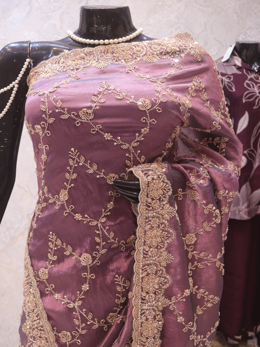 “The English Violet” Premium Designer Saree