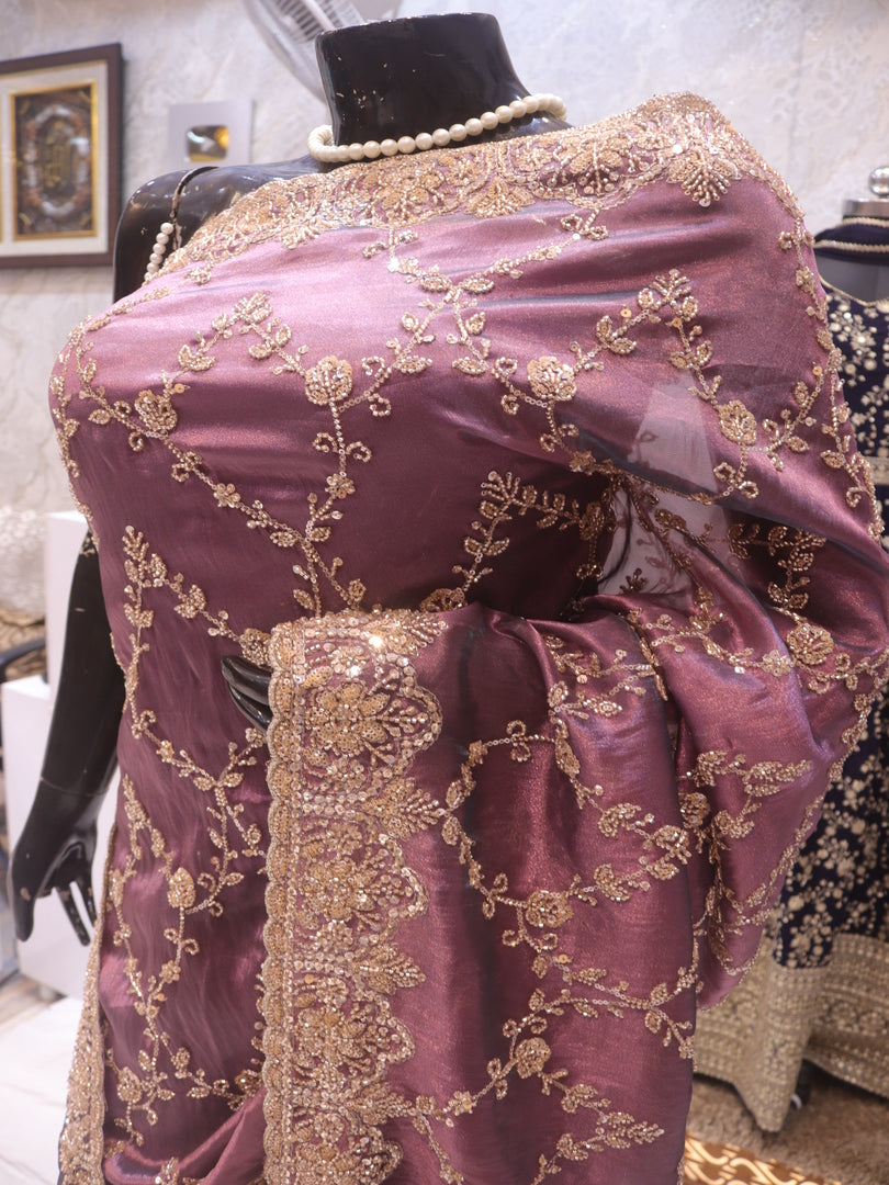 “The English Violet” Premium Designer Saree