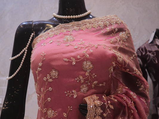 "The Rose Pink" Premium Designer Saree