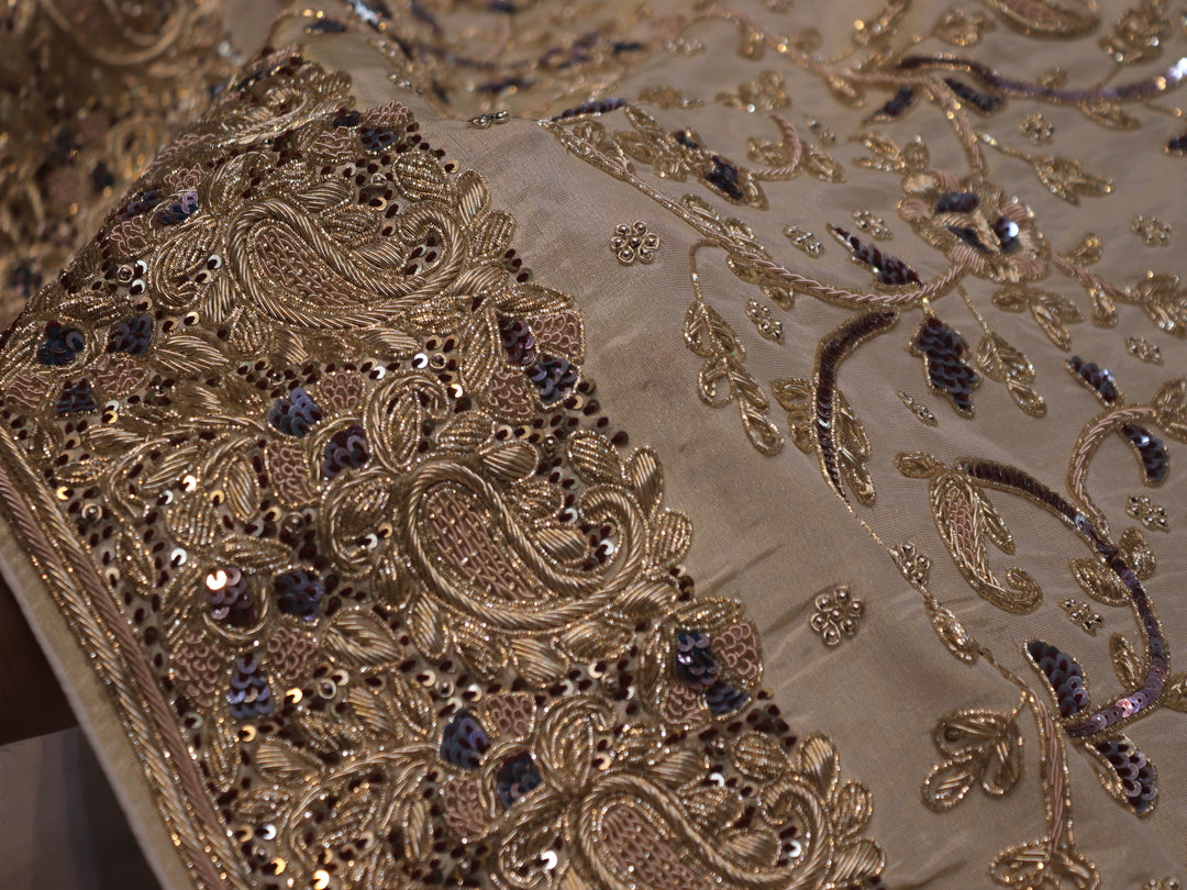 “The Exquisite Floral White” Premium Designer Wedding Wear Saree
