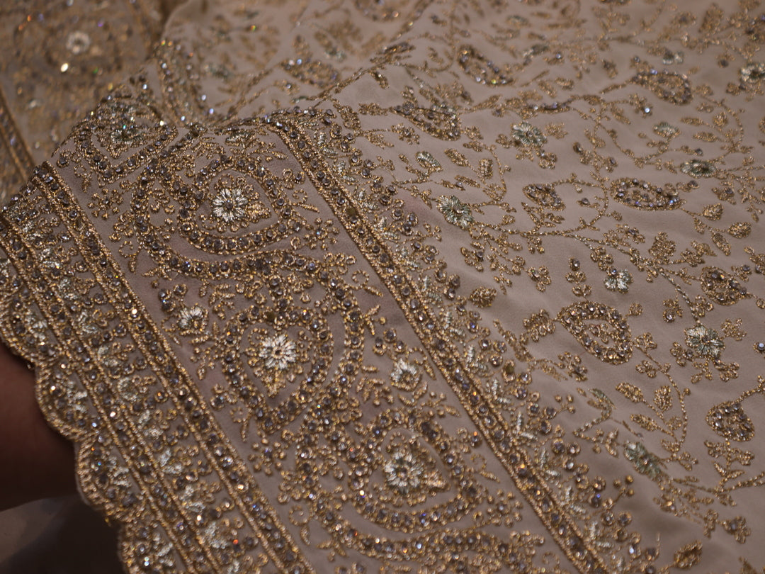 “The Luxury Ceramic White” Premium Designer Saree with Veil