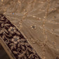 "The Golden Petals" Premium Handcrafted Zardozi Work Saree