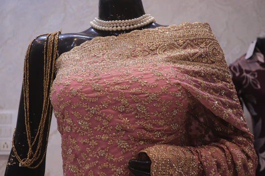 "The Dusty Pink" Premium Designer Saree