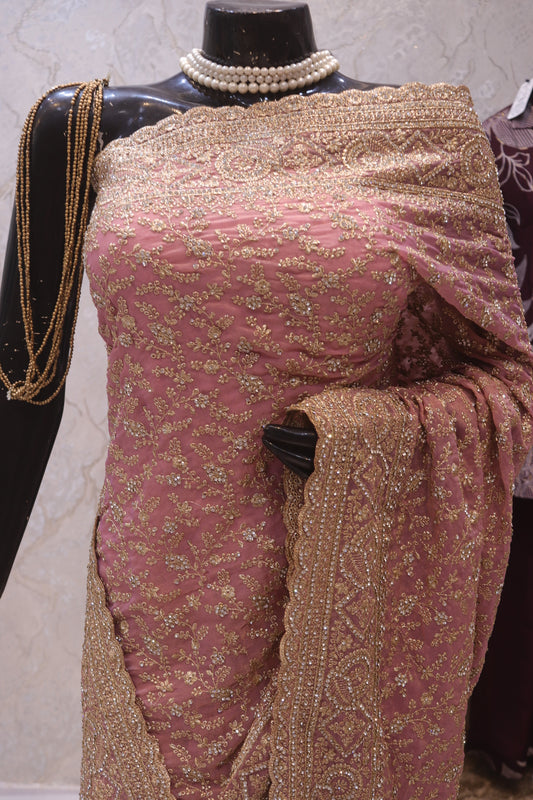 "The Dusty Pink" Premium Designer Saree
