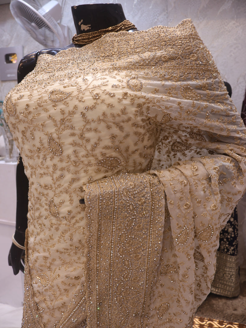 “The Luxury Ivory” Premium Designer Saree