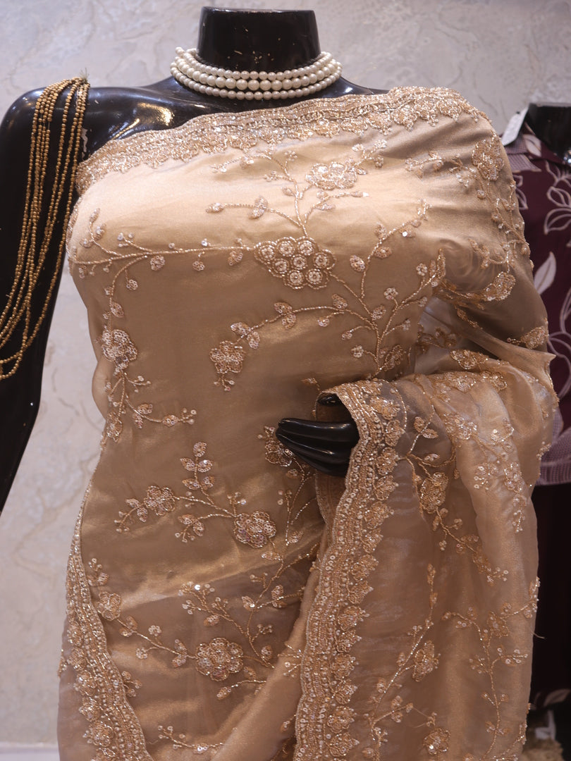 “The Elegant Gold” Premium Designer Saree