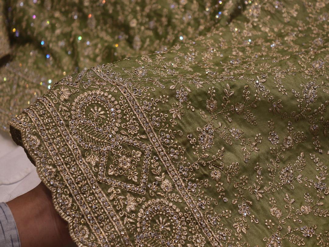 “The Kelly Green” Premium Designer Saree