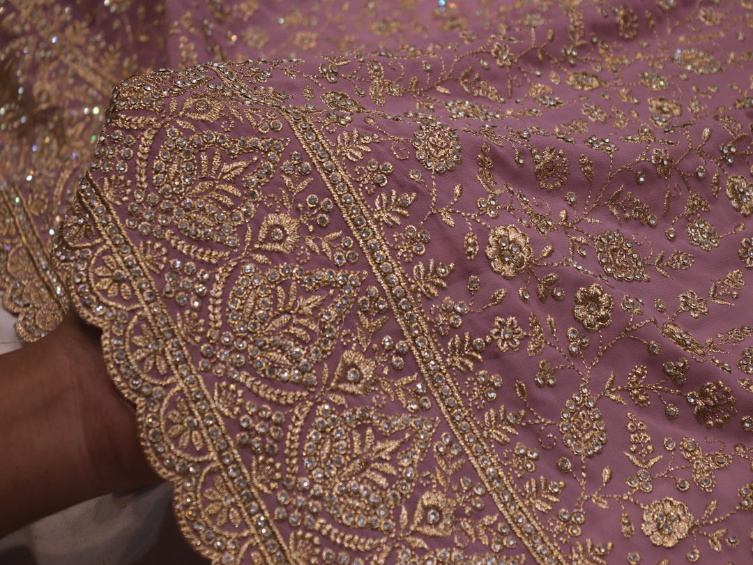 "The Lilac" Premium Designer Saree With Veil