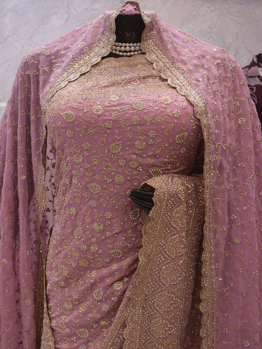 "The Lilac" Premium Designer Saree With Veil