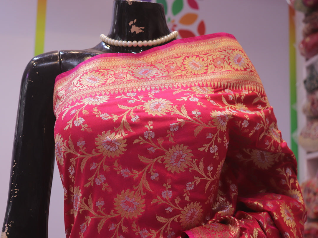 “The French Fuchsia” Premium Banarasi Saree