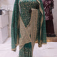 "The Persian Green" Premium Designer Saree with Veil