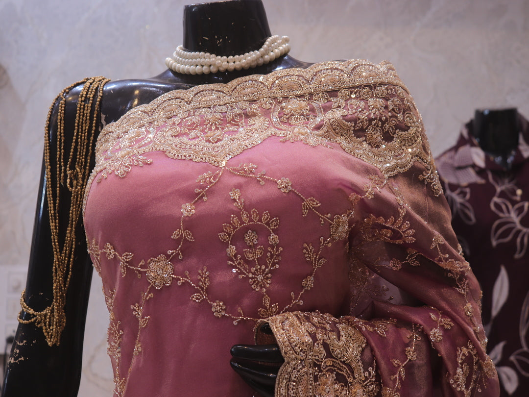 “The Luxury Mauve” Premium Designer Saree
