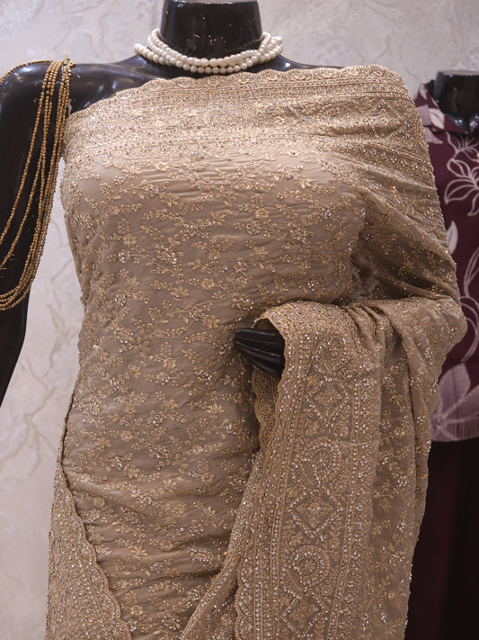 “The Champagne Gold” Premium Designer Saree