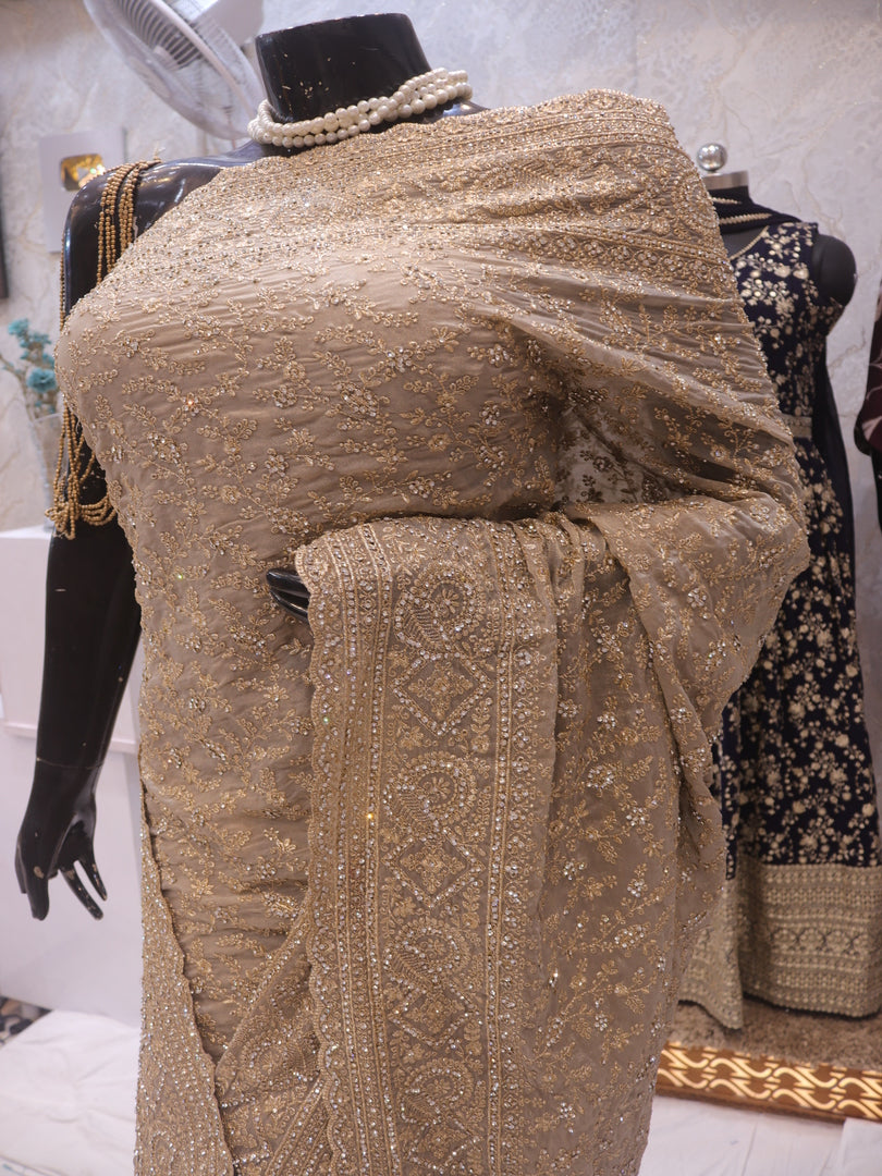 “The Champagne Gold” Premium Designer Saree