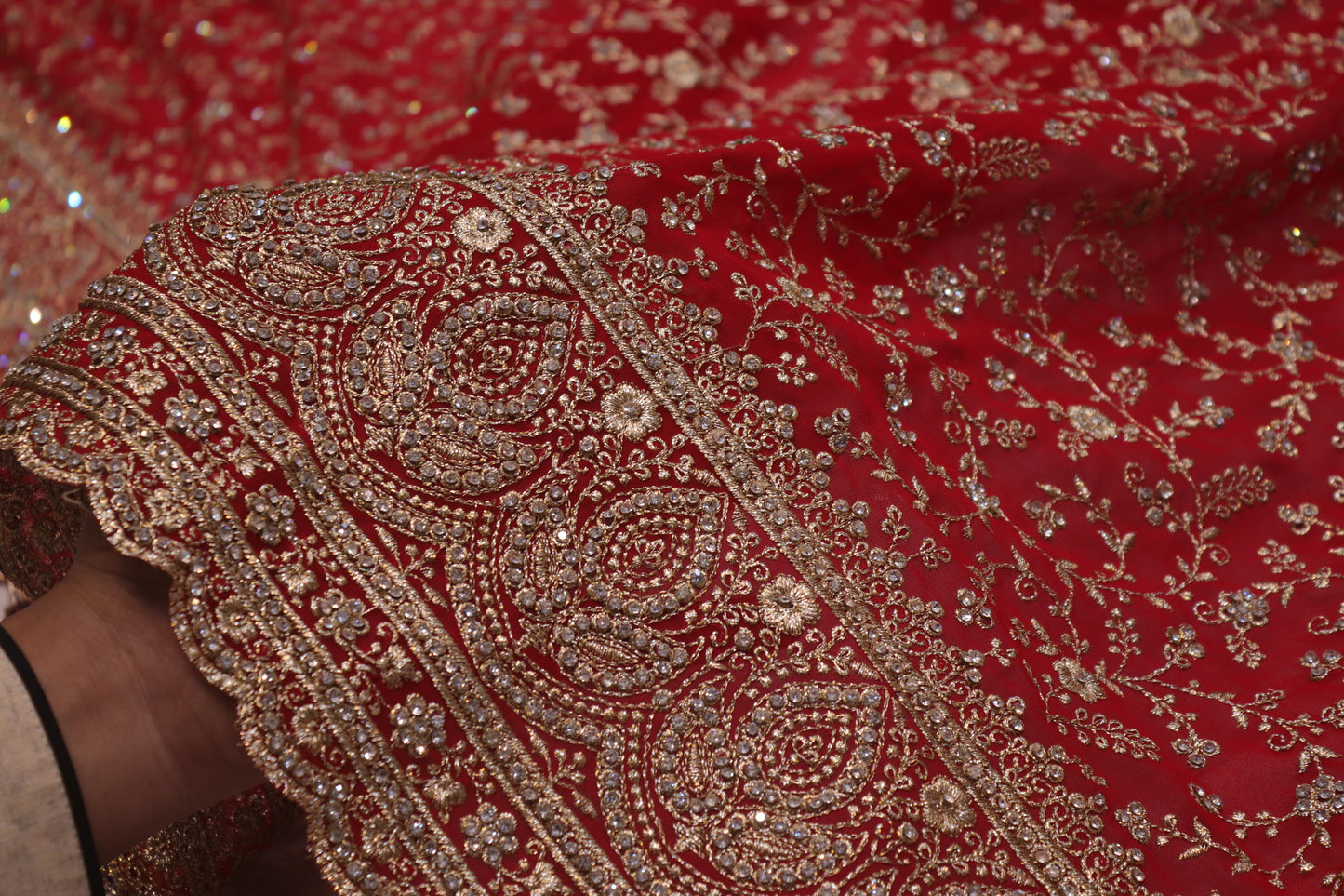 “The Bridal Red” Vol 3 Premium Designer Saree with Veil