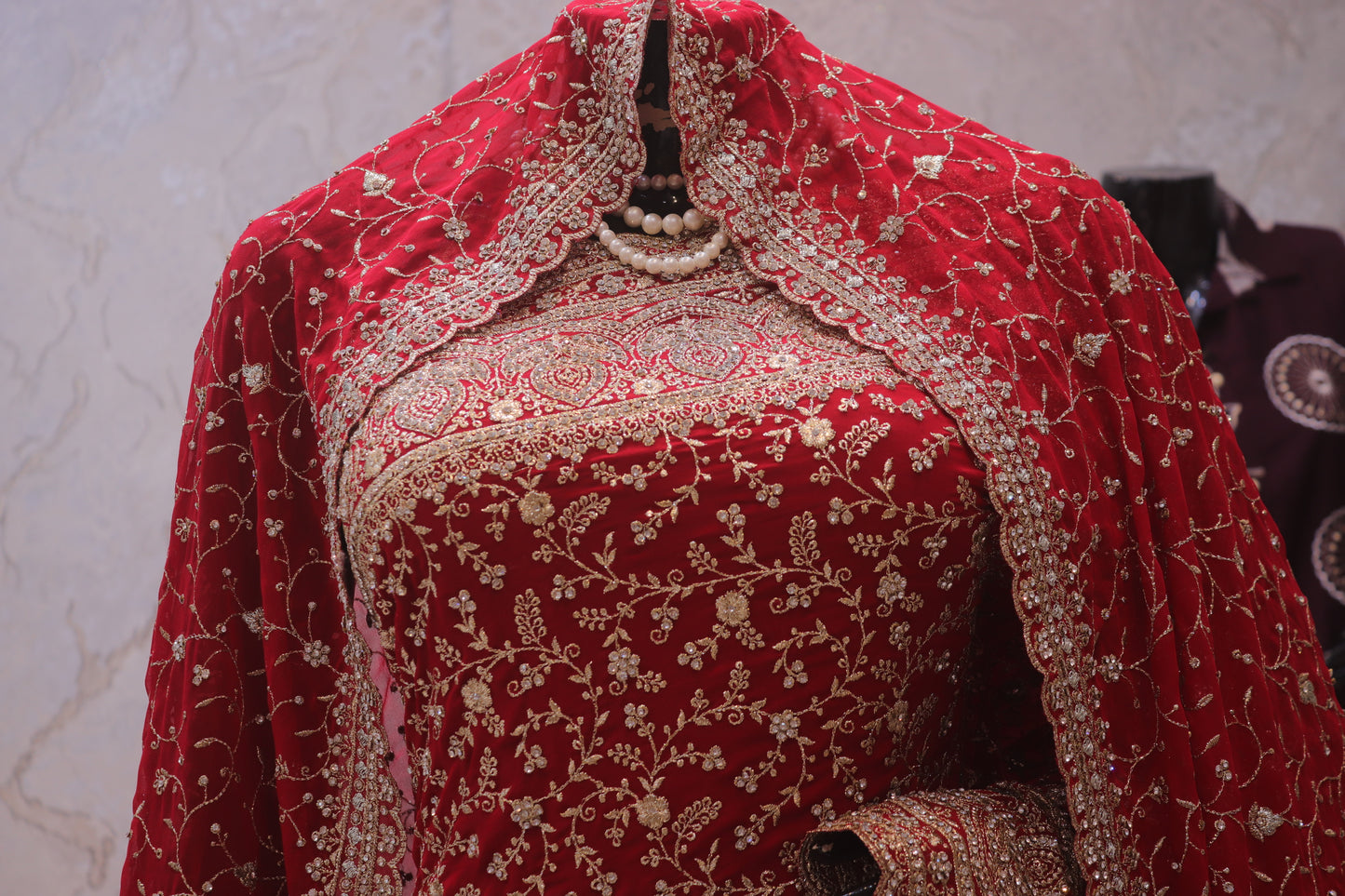 “The Bridal Red” Vol 3 Premium Designer Saree with Veil