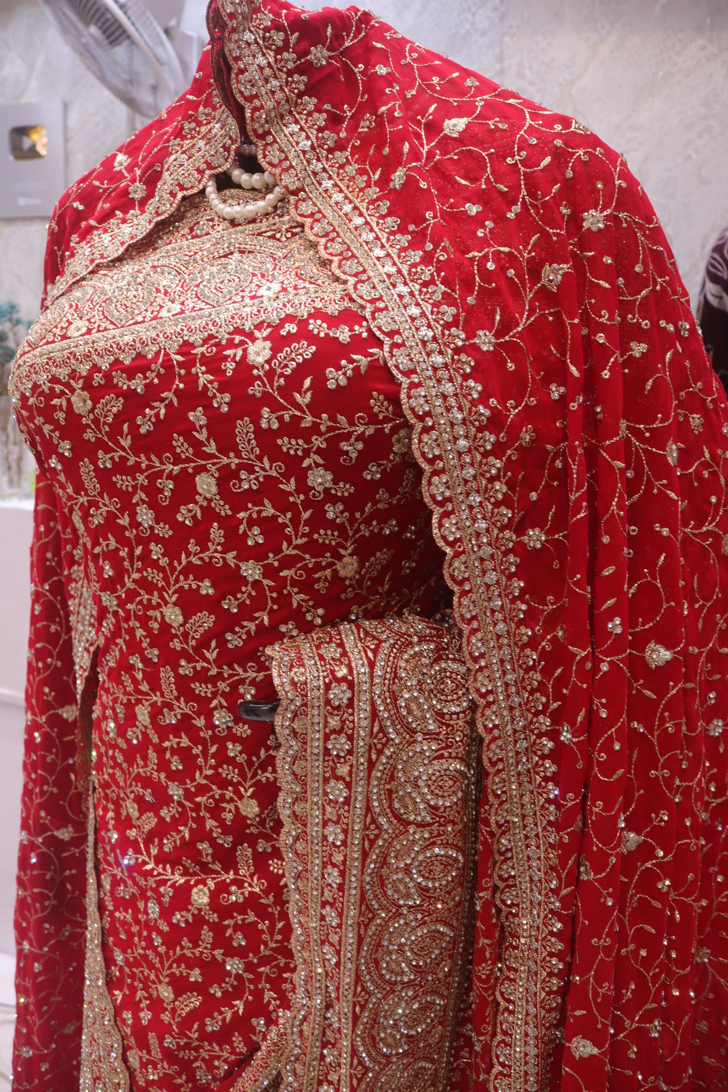 “The Bridal Red” Vol 3 Premium Designer Saree with Veil