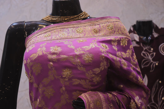 "The Mauve" Premium Banarasi Chiffon Saree