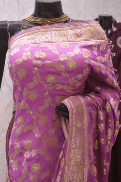 "The Mauve" Premium Banarasi Chiffon Saree